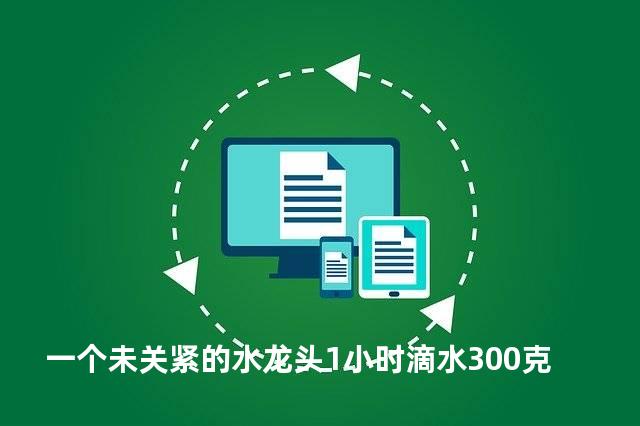 一个未关紧的水龙头1小时滴水300克