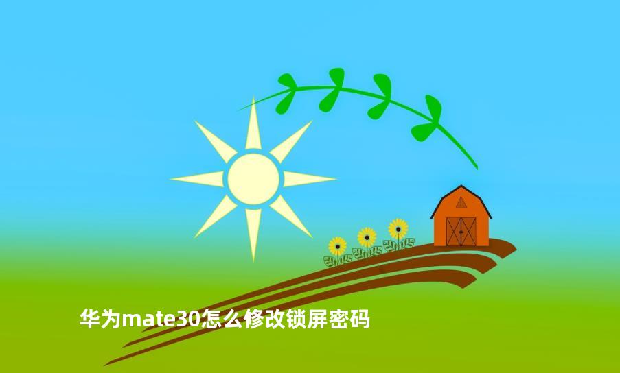 华为mate30怎么修改锁屏密码