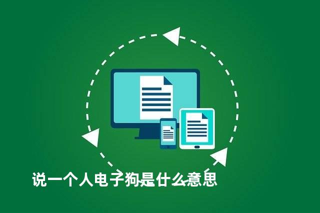 说一个人电子狗是什么意思