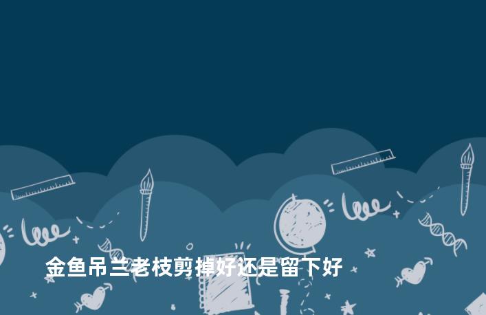 金鱼吊兰老枝剪掉好还是留下好